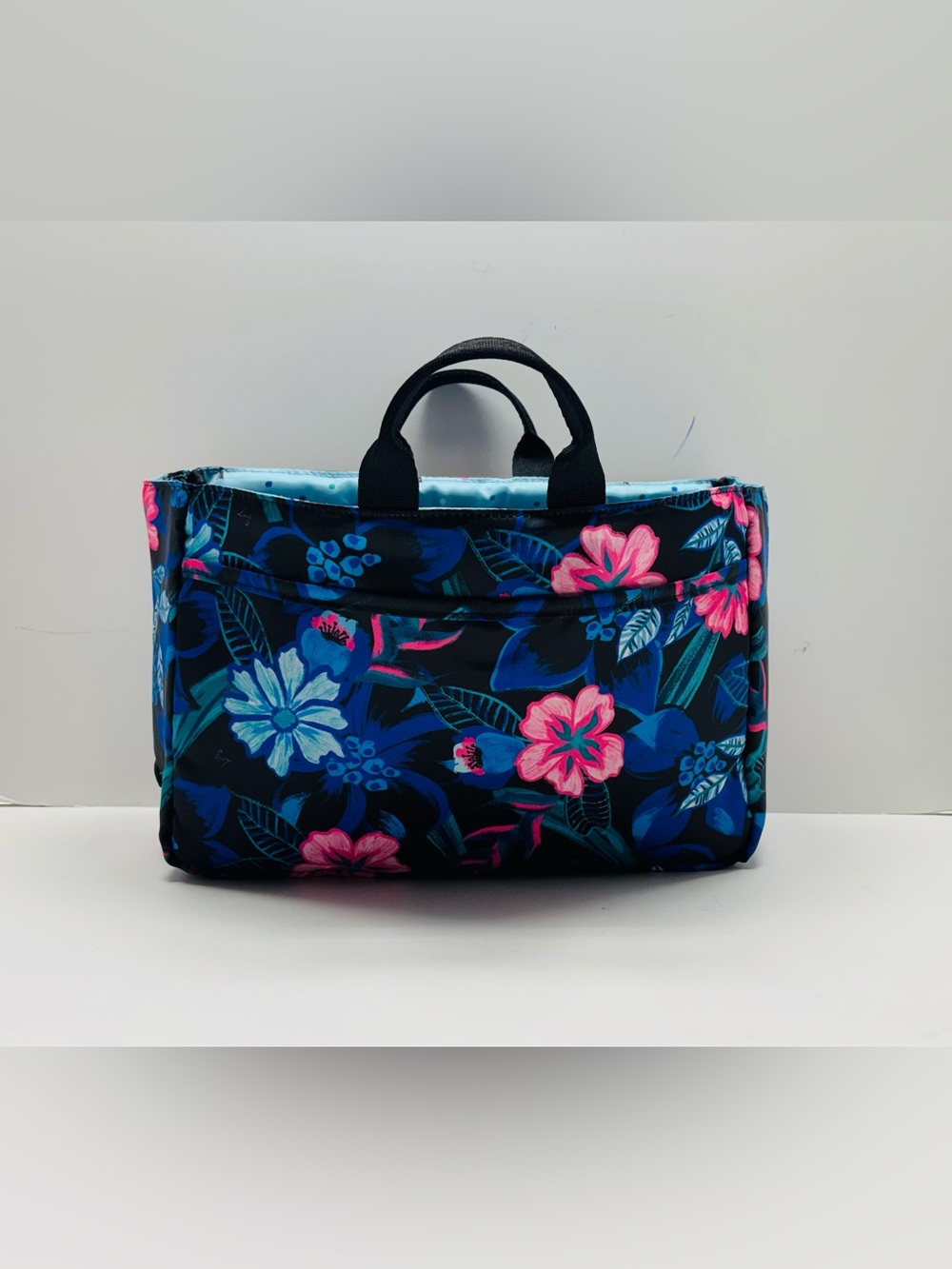 MAKE AN OFFER! NWOT Lug RESORT BLACK CHARIOT Large Floral Organizer Tote Bag - Picture 2 of 3